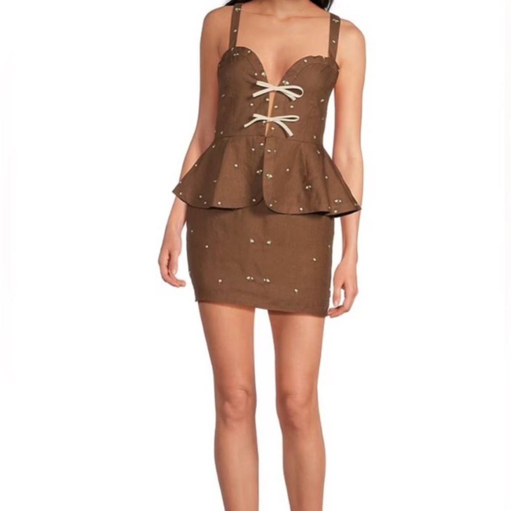 Fanm Mon Helaina Peplum Dress SZ M or L NEW